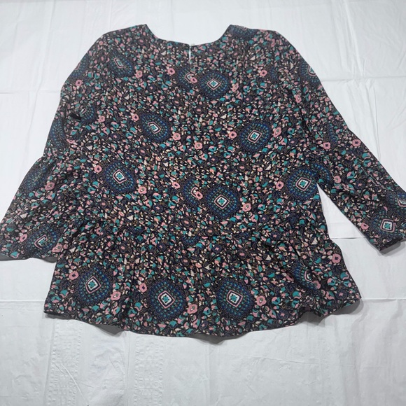 J. Crew Multicolor Geometric Floral Blouse - Picture 3 of 6